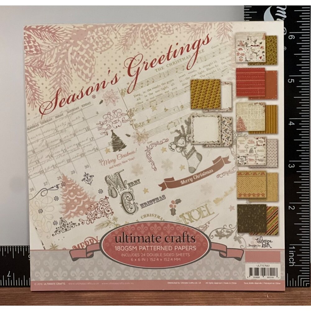 NIP Ultimate Crafts HOLIDAY CRAFT PAPER 180GSM ULT157661 BY CATHERINE INSCH